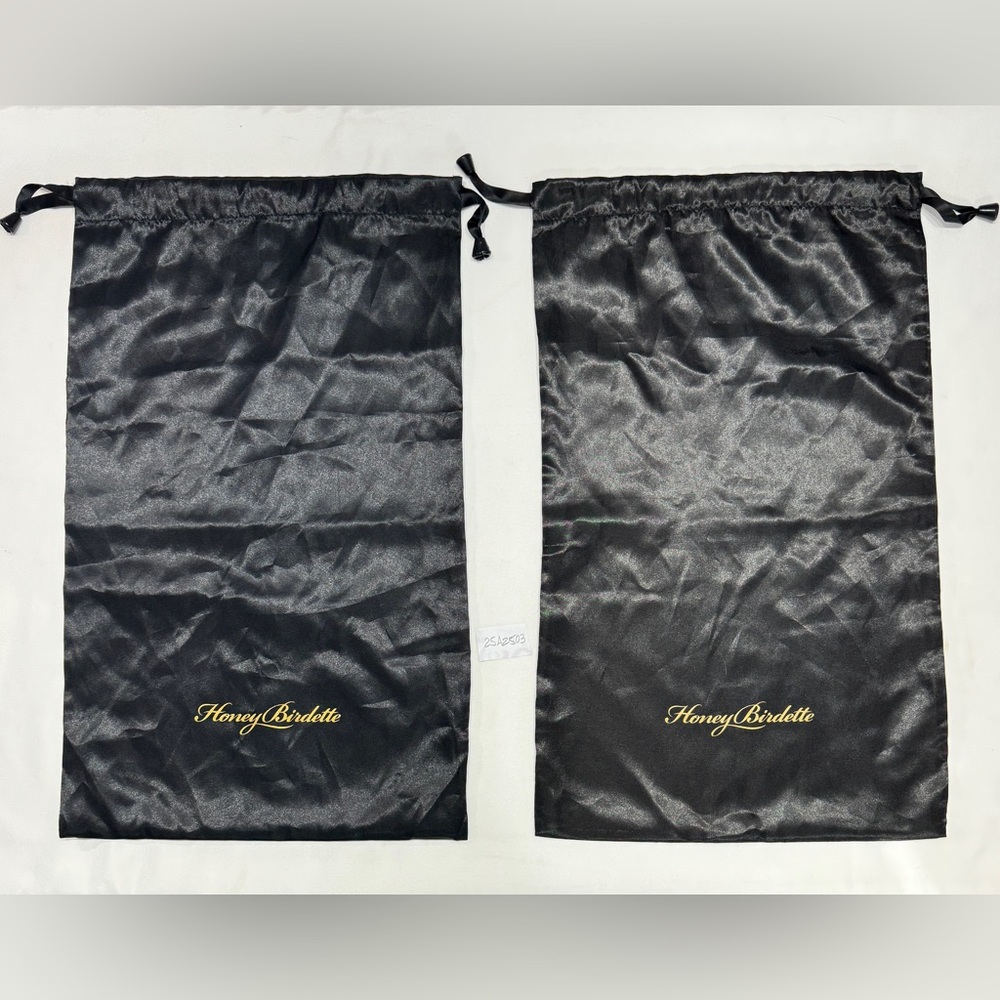 HONEY BIRDETTE BLACK DRAW STRING LINGERIE DUST BAGS POUCH TRAVEL STORAGE 2